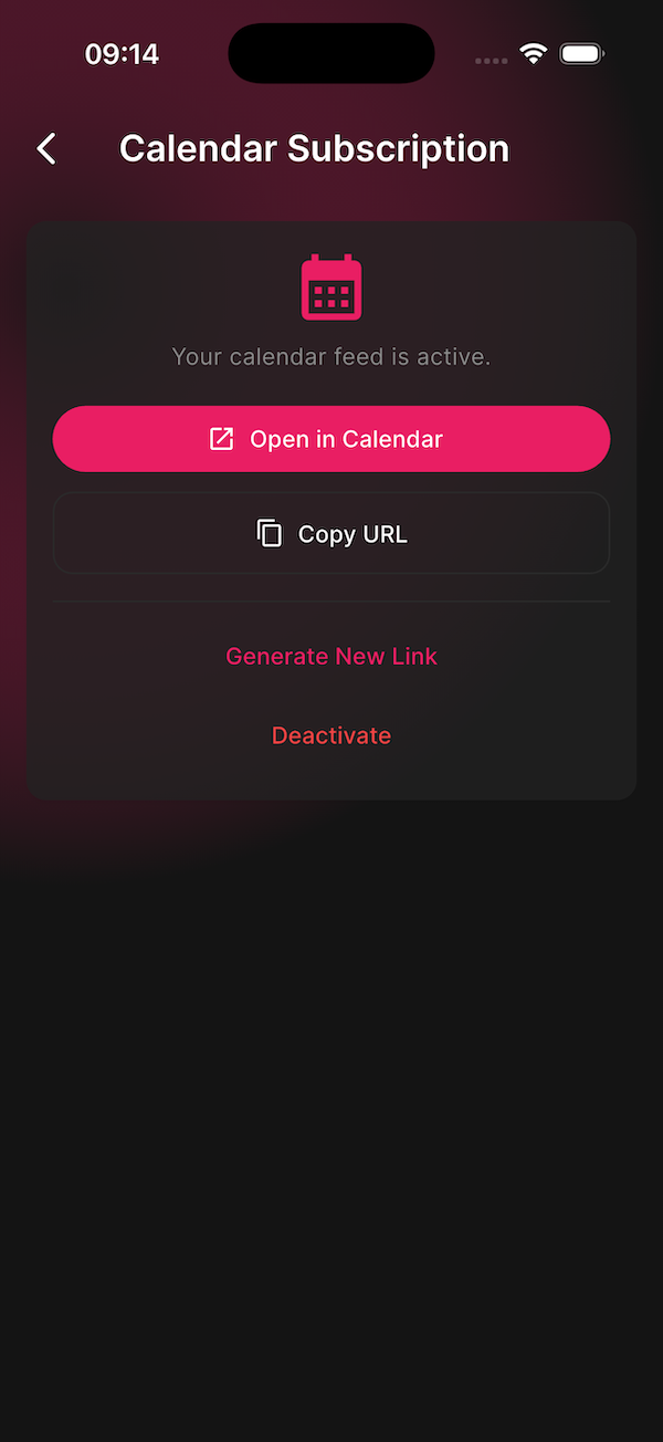 Calendar Subscription